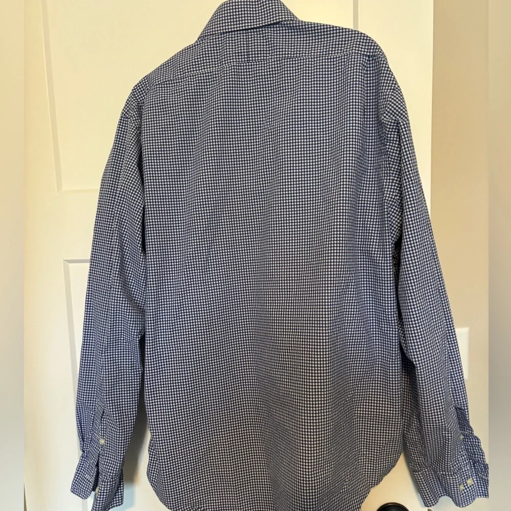 Polo Ralph Lauren Men’s  Gingham Shirt. Blue /white check neck size 17.5 (36/37)